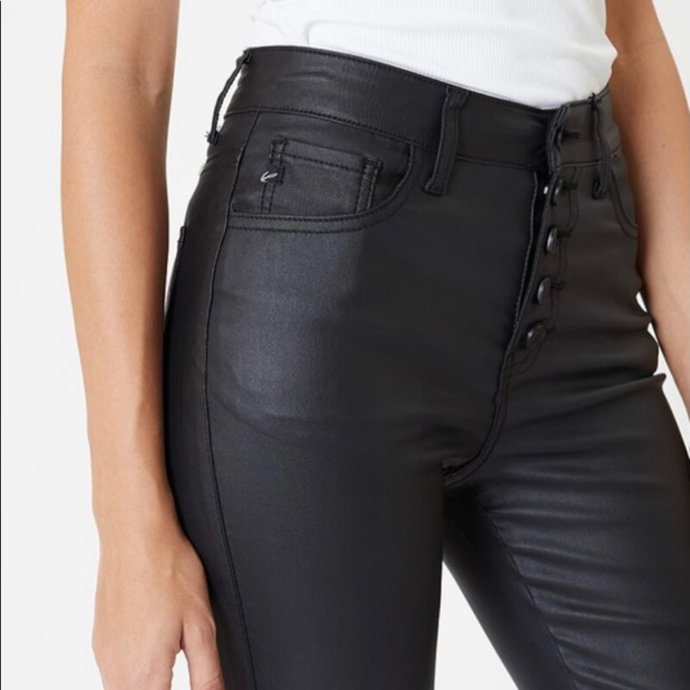 Black Pleather High Rise KanCan